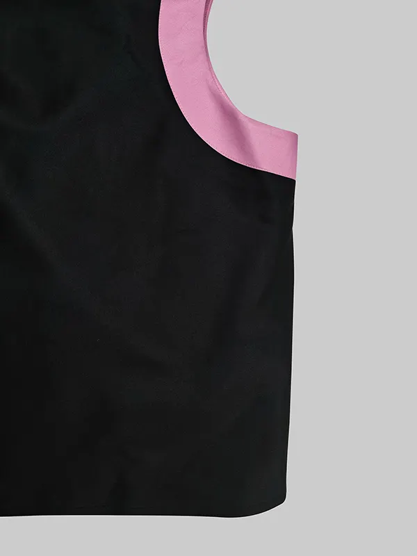 Split-joint Sleeveless Linen Dress