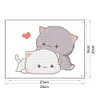 (Small Size)Couple Cats - 11CT Stamped Cross Stitch - 25*20cm