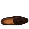 Classic Men's Suede Tassel Loafers - Leather Sole