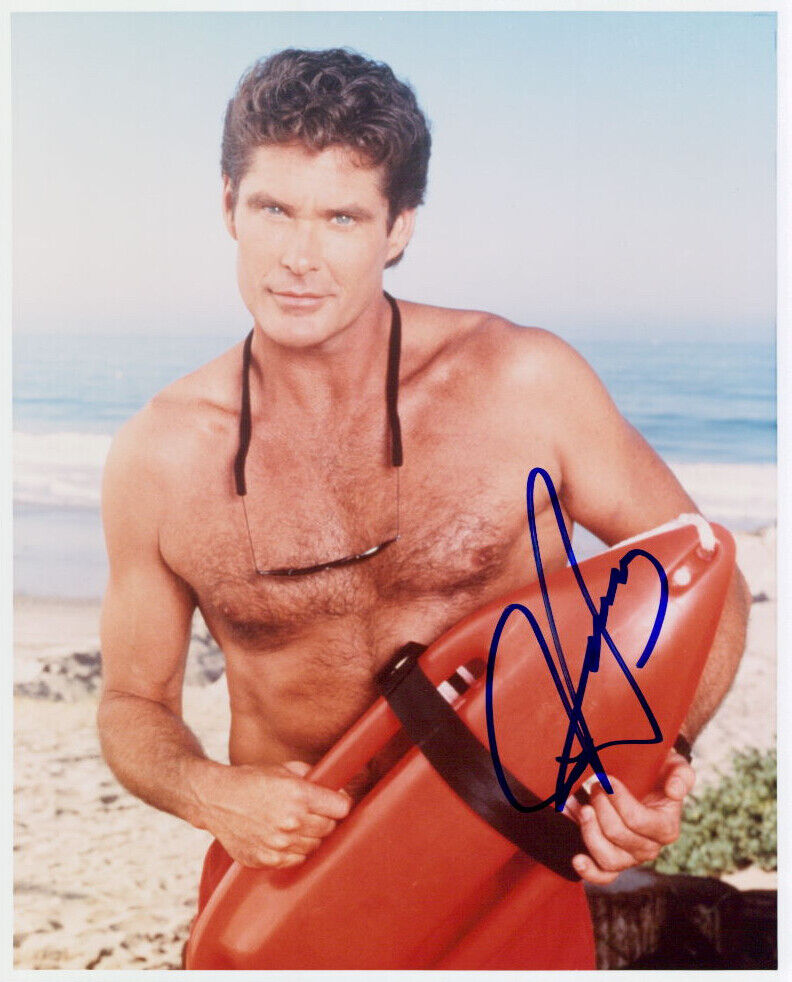 David Hasselhoff (Baywatch) signed authentic 8x10 Photo Poster painting COA
