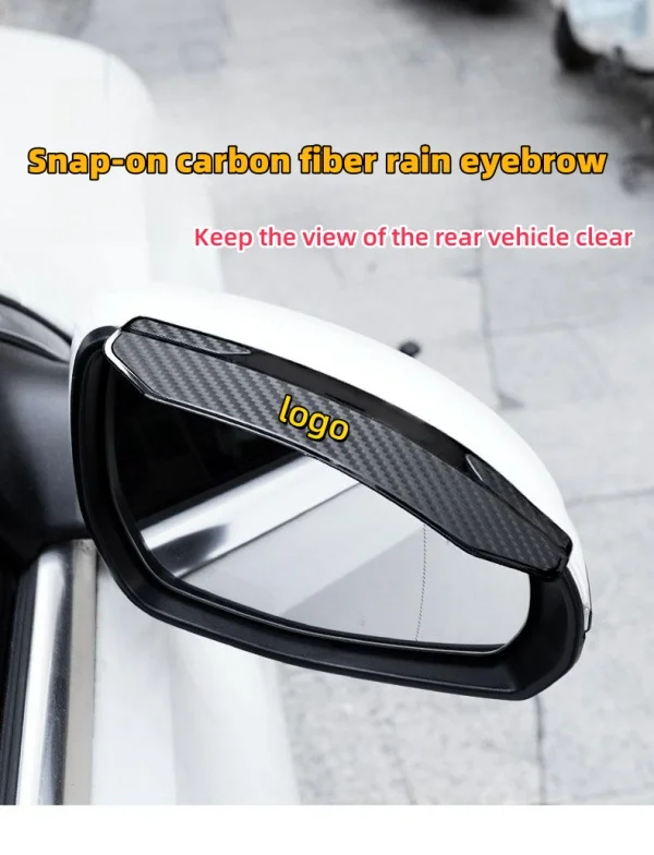 Car Rearview Mirror Snap-on Rain Eyebrow