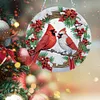 Cardinal de No&euml;l double face - Pendentif bricolage 5d