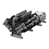 V12 Engine with Gearbox Mk2 Sci-fi Engine Model Building Blocks Toy Set MOC-43833