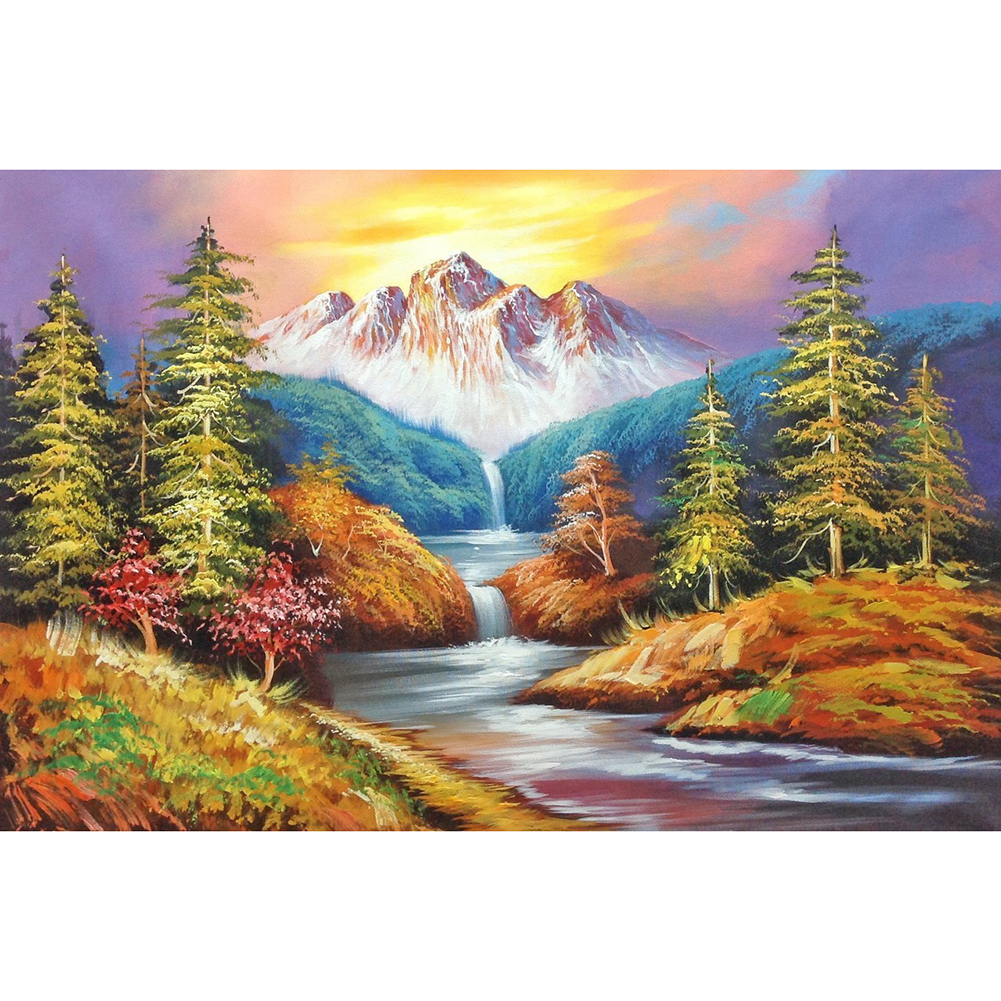 

40*50CM - Square Drill Diamond Painting - Waterfall, 501 Original