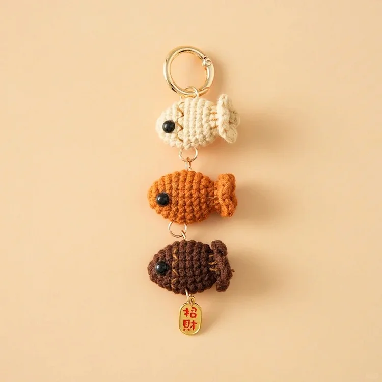 Lulusnow Handmade  Aquarium Wonders Crochet StarFish Crochet Key Pendant Bag Accessories Key Pendant