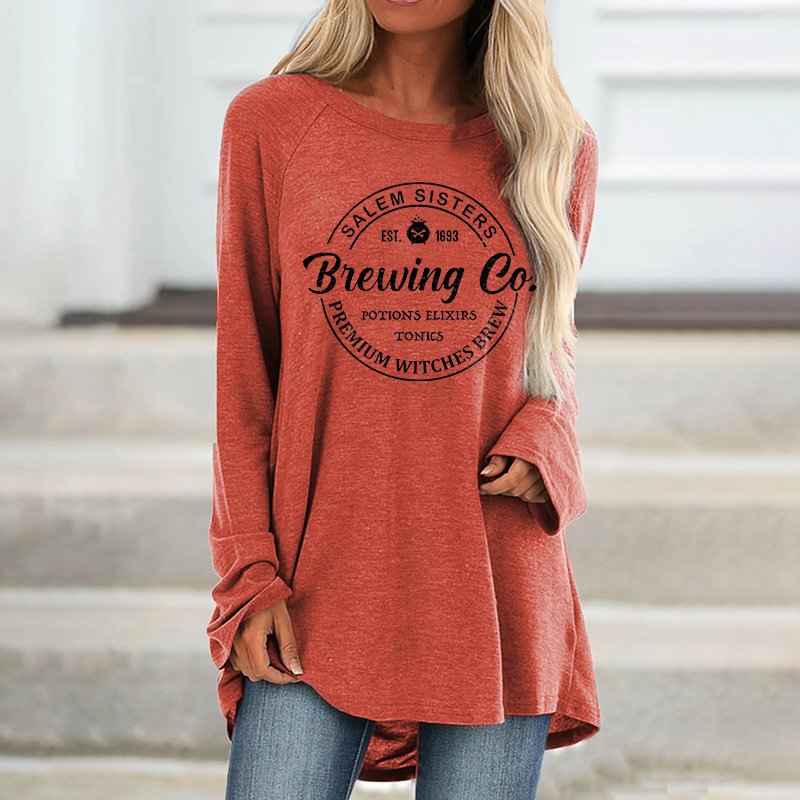 Salem Sisters Brewing Co Printed Casual Women's T-shirt