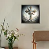 Croix-Plein diamant rond peinture-30 * 30cm
