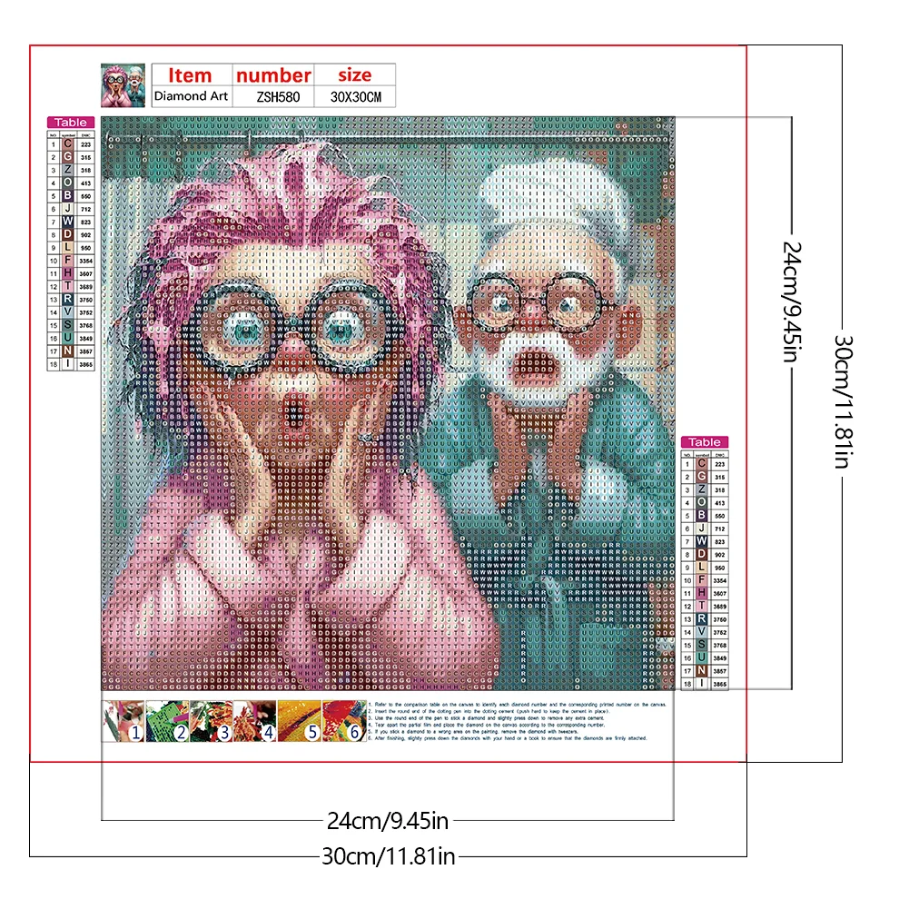 Diamond Painting - Full Round Drill - Grandma(Canvas|30*30cm)