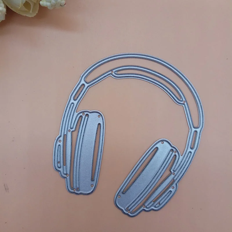 Headset Music Popular Fashion Die  New Cutting Dies Scrapbooking Dies Metal Embossing Stamps and die for Card Making DIY