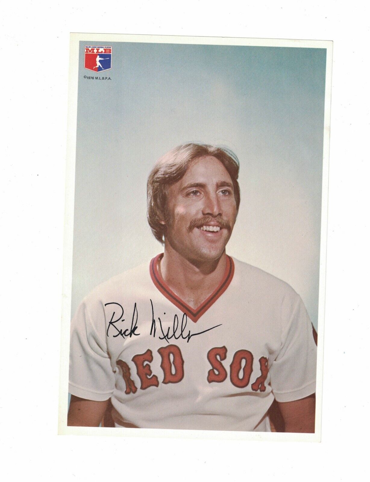 Rick Miller Boston Red Sox 1976 Team Issued 6x9