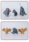 Q Version Of Godzilla Anime Figure King Of Monsters 12 Ghidorah Children's Toys Dinosaur Ornaments Model Dolls