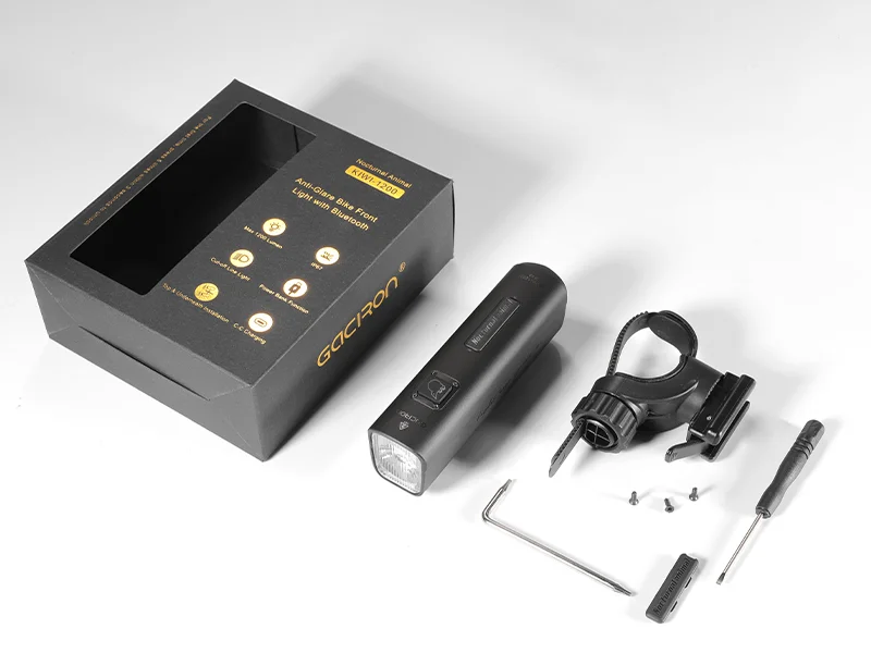 KIWI-1200 Anti-Glare Bike Front Light & LOOP-100 Smart Brake Bike Tail light