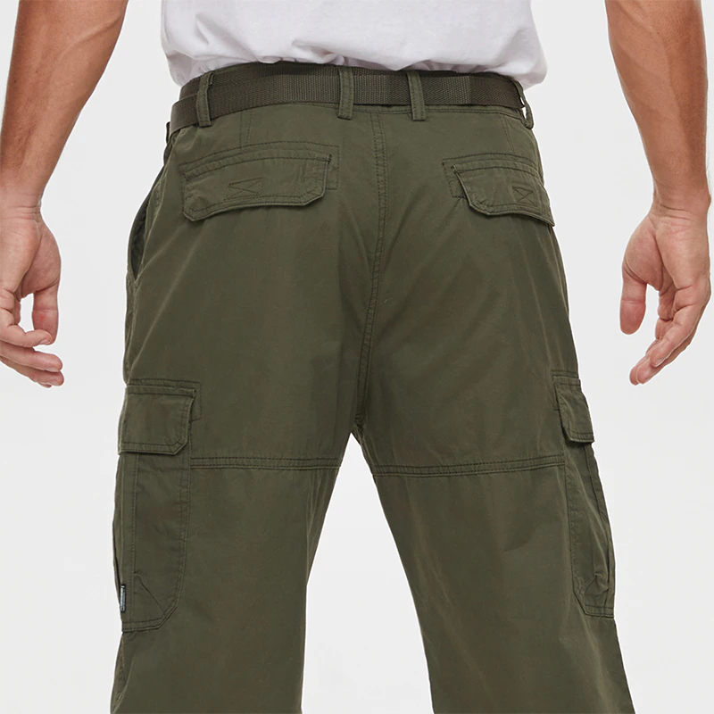 Men 3/4 Cargo Shorts Lightweight Ripstop Quick Dry Multi-Pockets