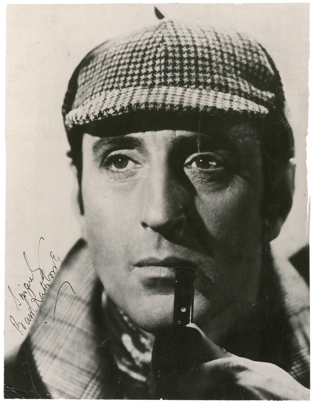 BASIL RATHBONE Signed Photo Poster paintinggraph - Film Star Actor as Sherlock Holmes preprint
