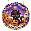 Halloween Pumpkin DIY Acrylic 5D Crystal Diamond Gem Art Hanging Ornament for Home Wall Decor