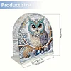 Diamond Painting Acrylic Owl Paper Towel Storage Rack Decor