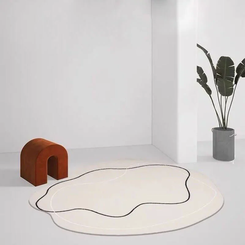 Black And Beige Irregular Rugs,Soft Home Decor Floor Rugs