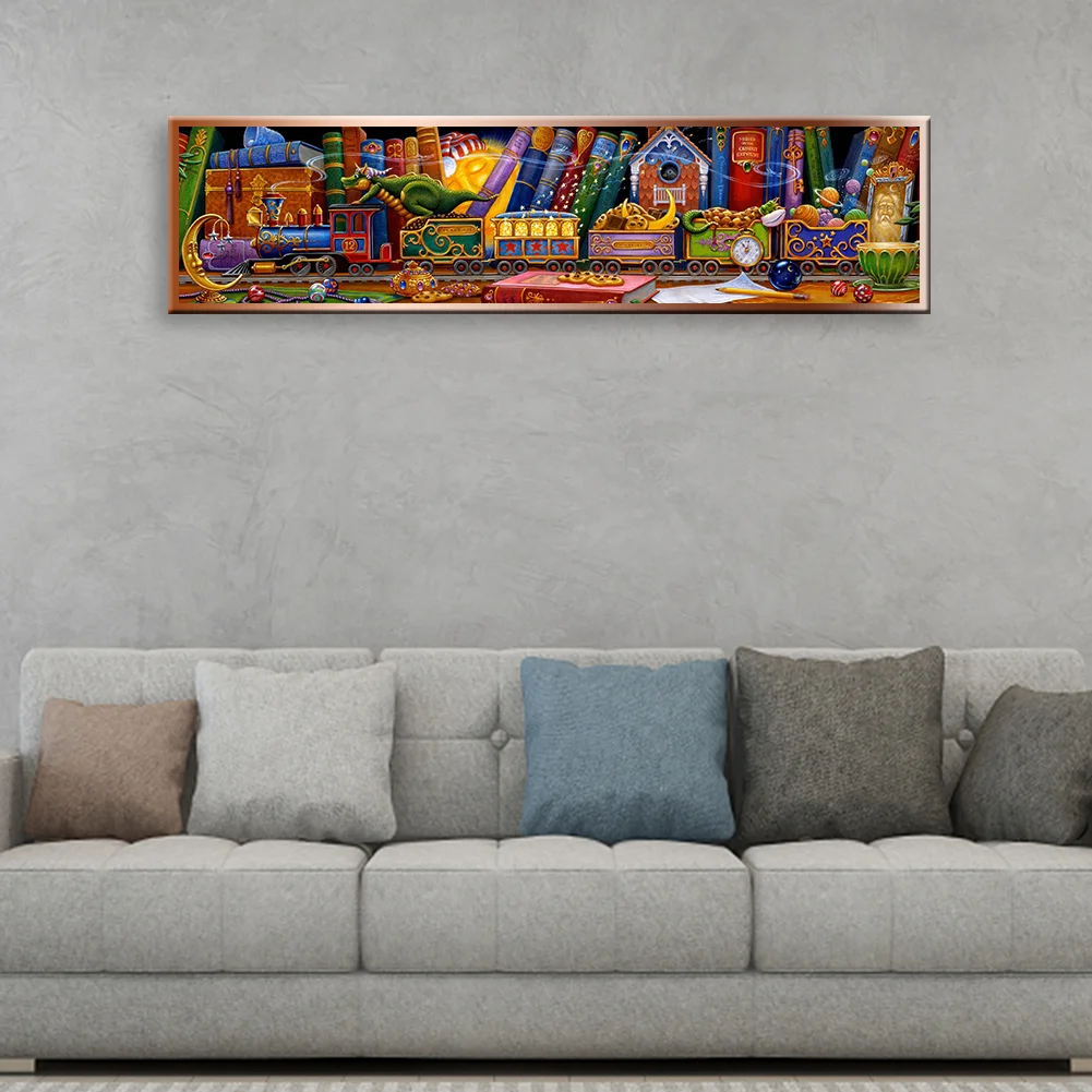 Diamond Painting - Full Round Drill - Dream Train(90*30cm)