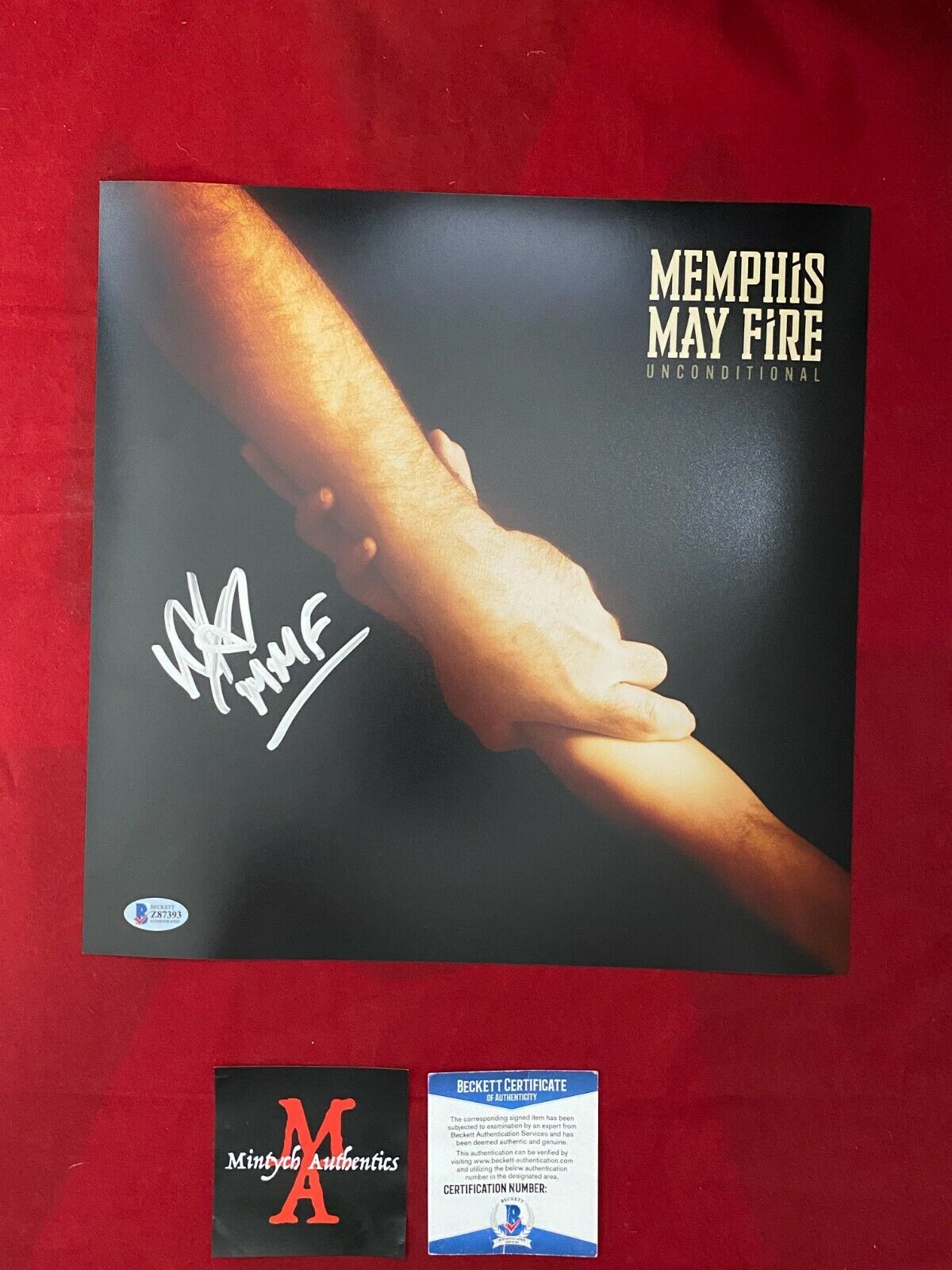 MATTY MULLINS SIGNED 12x12 Photo Poster painting! MEMPHIS MAY FIRE! BECKETT! UNCONDITIONAL!