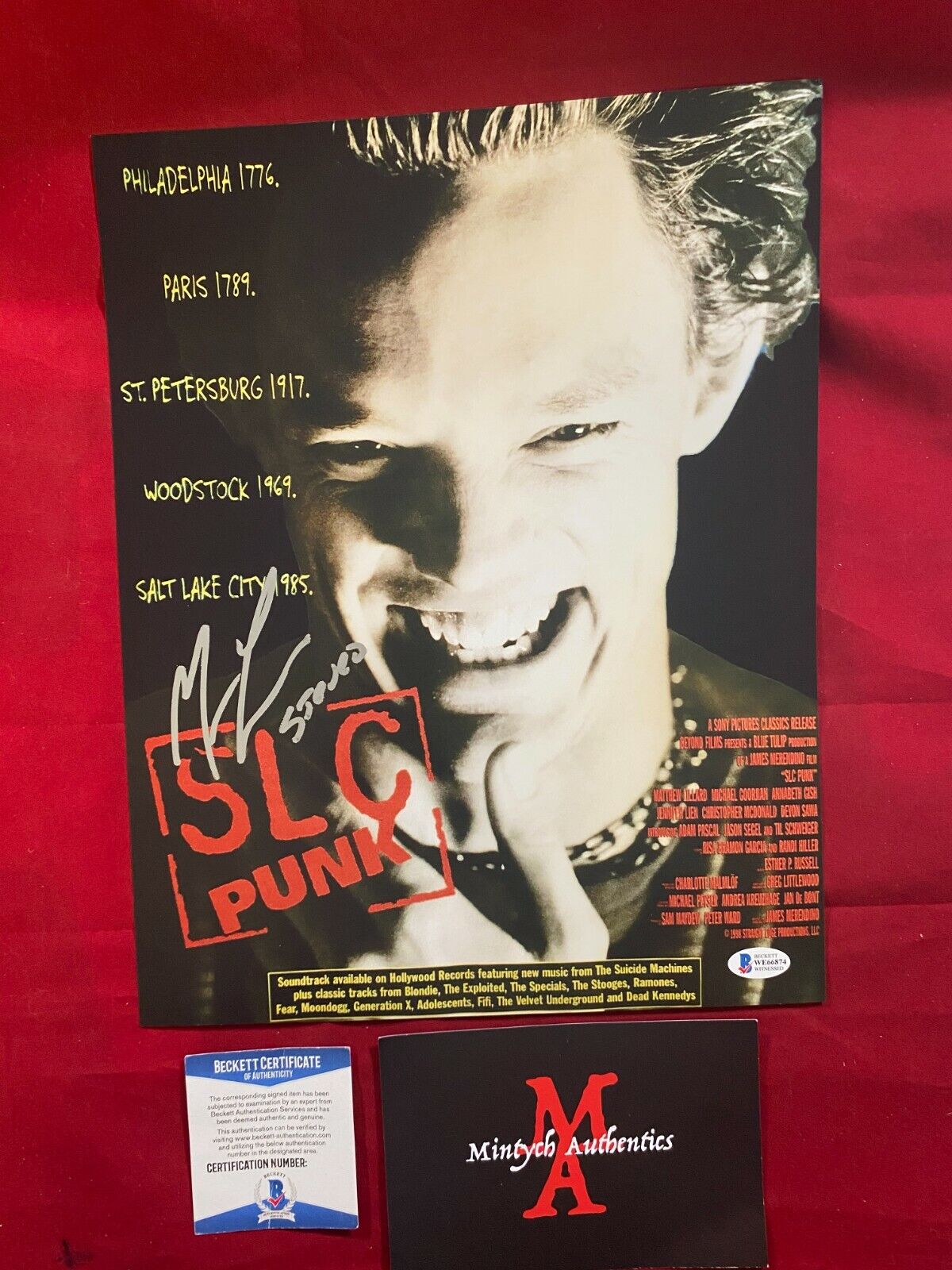 MATTHEW LILLARD AUTOGRAPHED SIGNED 11x14 Photo Poster painting! SLC PUNK! BECKETT COA! HORROR!