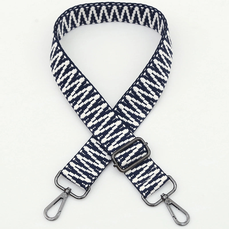 Polyester Cotton Stripe Bag Strap