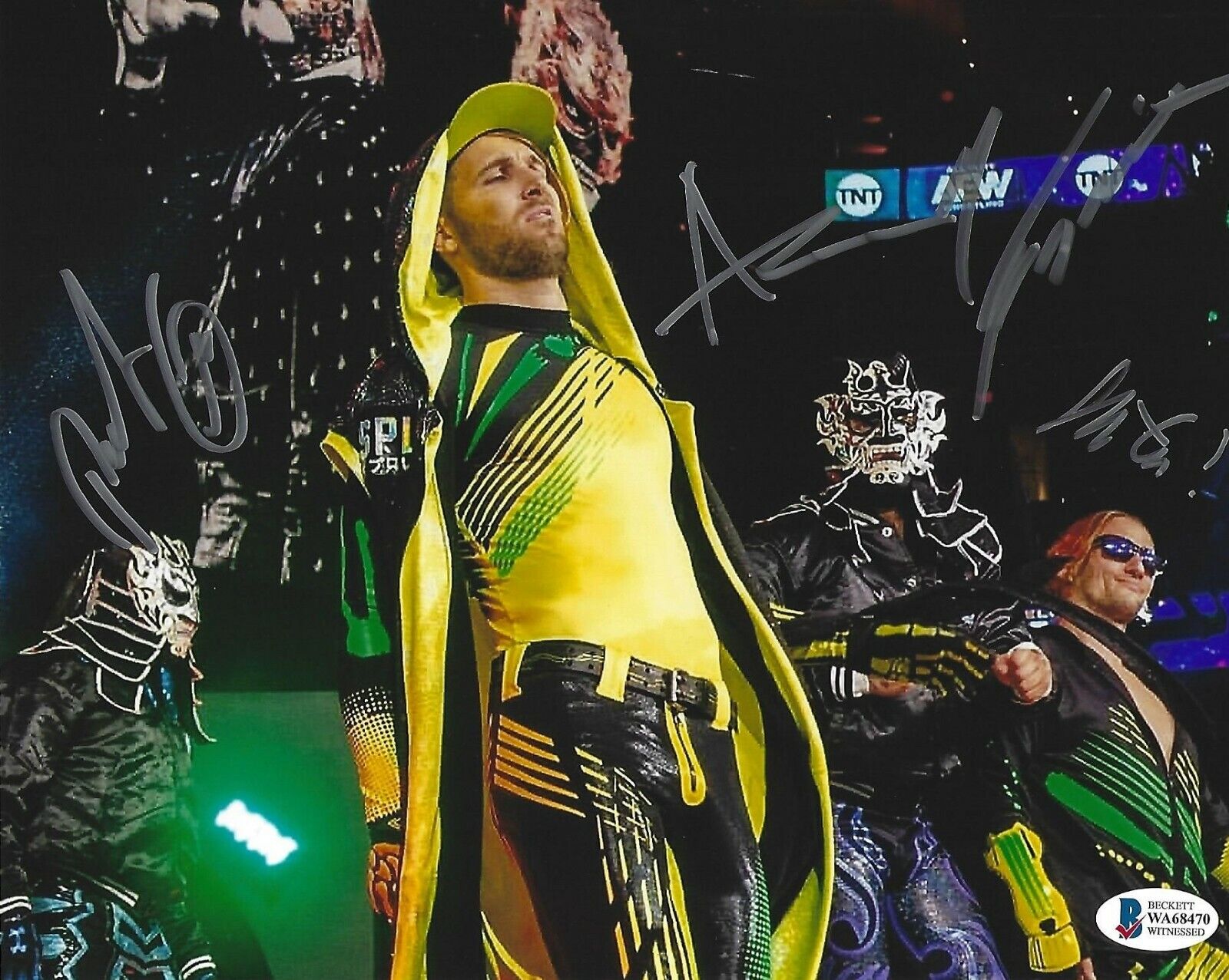 Rey Fenix Pentagon Jr Jack Evans Angelico Signed 8x10 Photo Poster painting BAS Beckett COA AEW