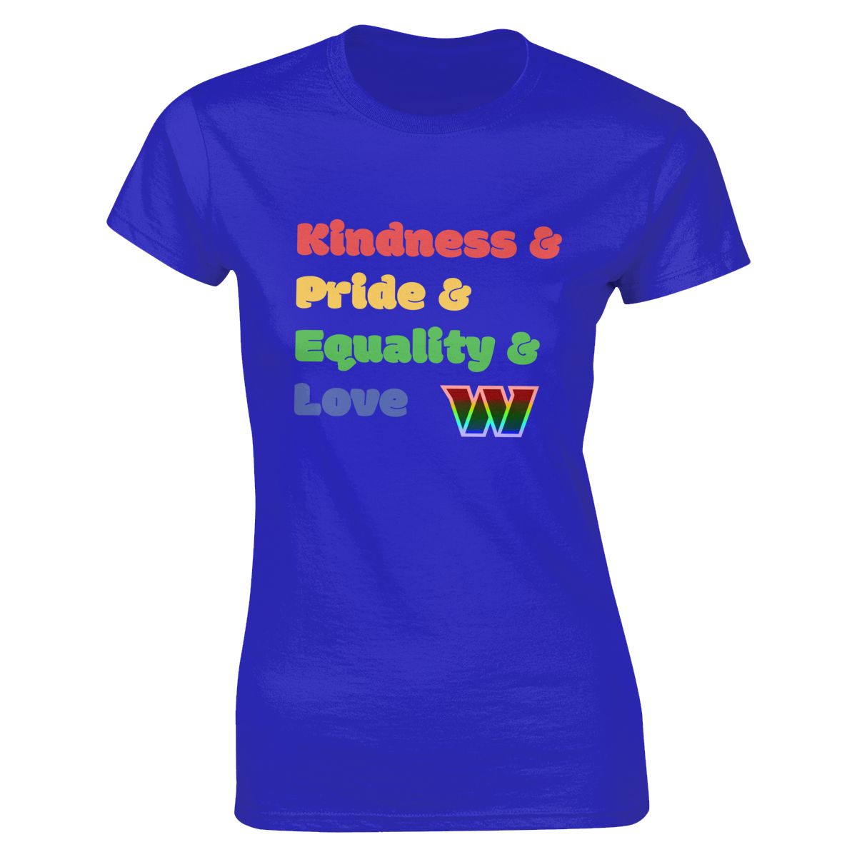 Washington Commanders Colorful LGBT Women's Crewneck T-Shirt