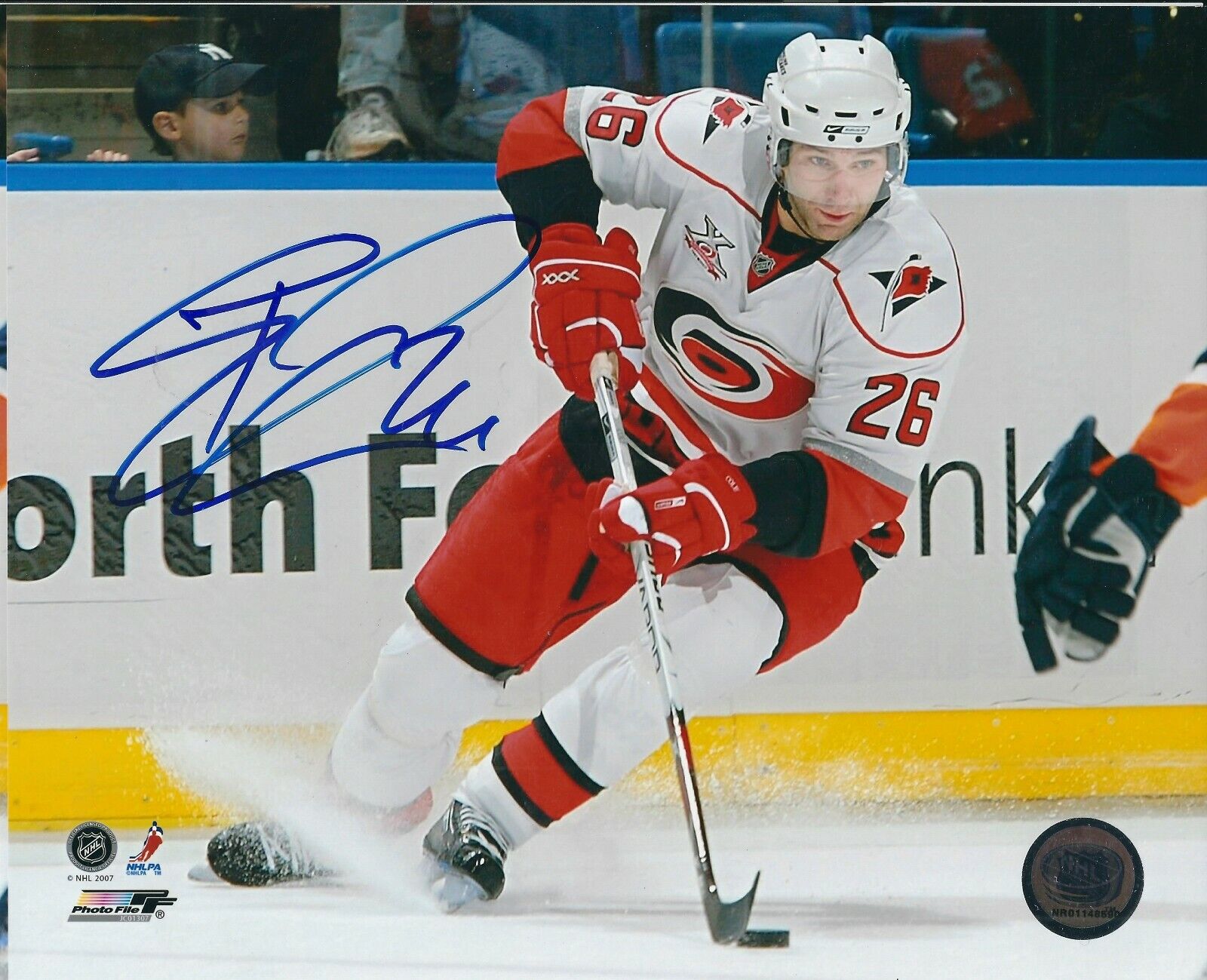 Signed 8x10 ERIK COLE Carolina Hurricanes Autographed Photo Poster painting - COA