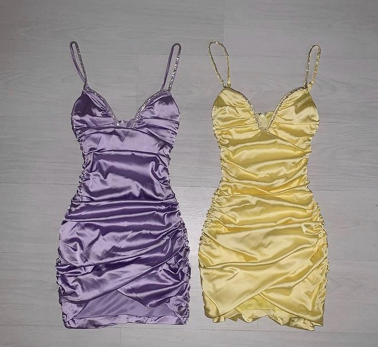 Promsstyle Solid color sling evening dress Prom Dress 2023