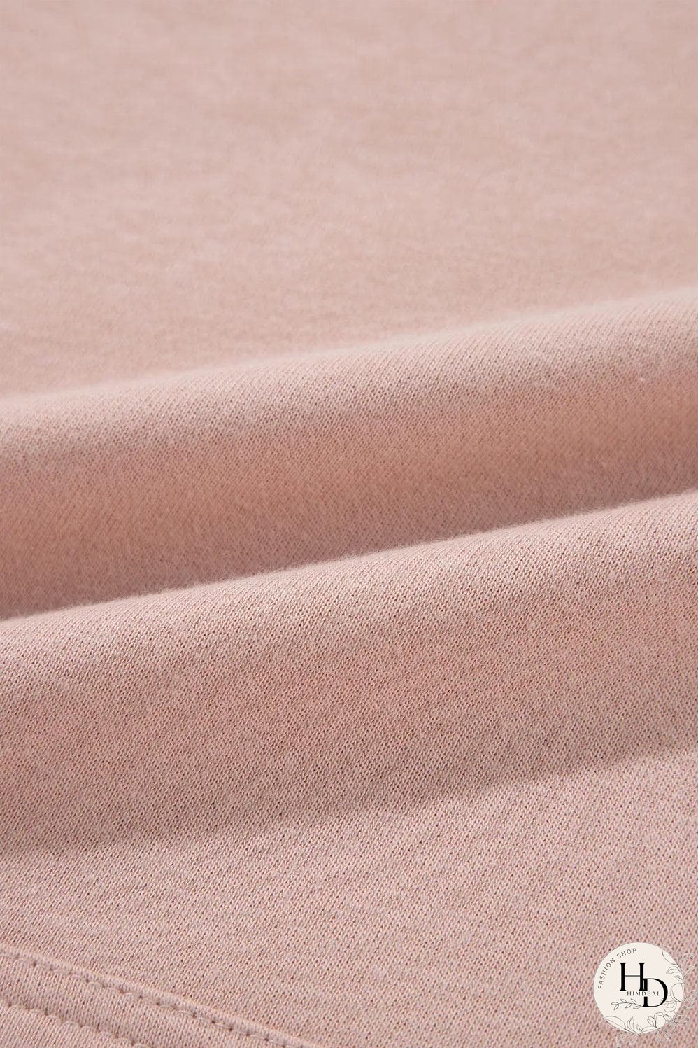 Fushia Solid Color Rivet Stud Raglan Sleeve Hoodie with Pocket