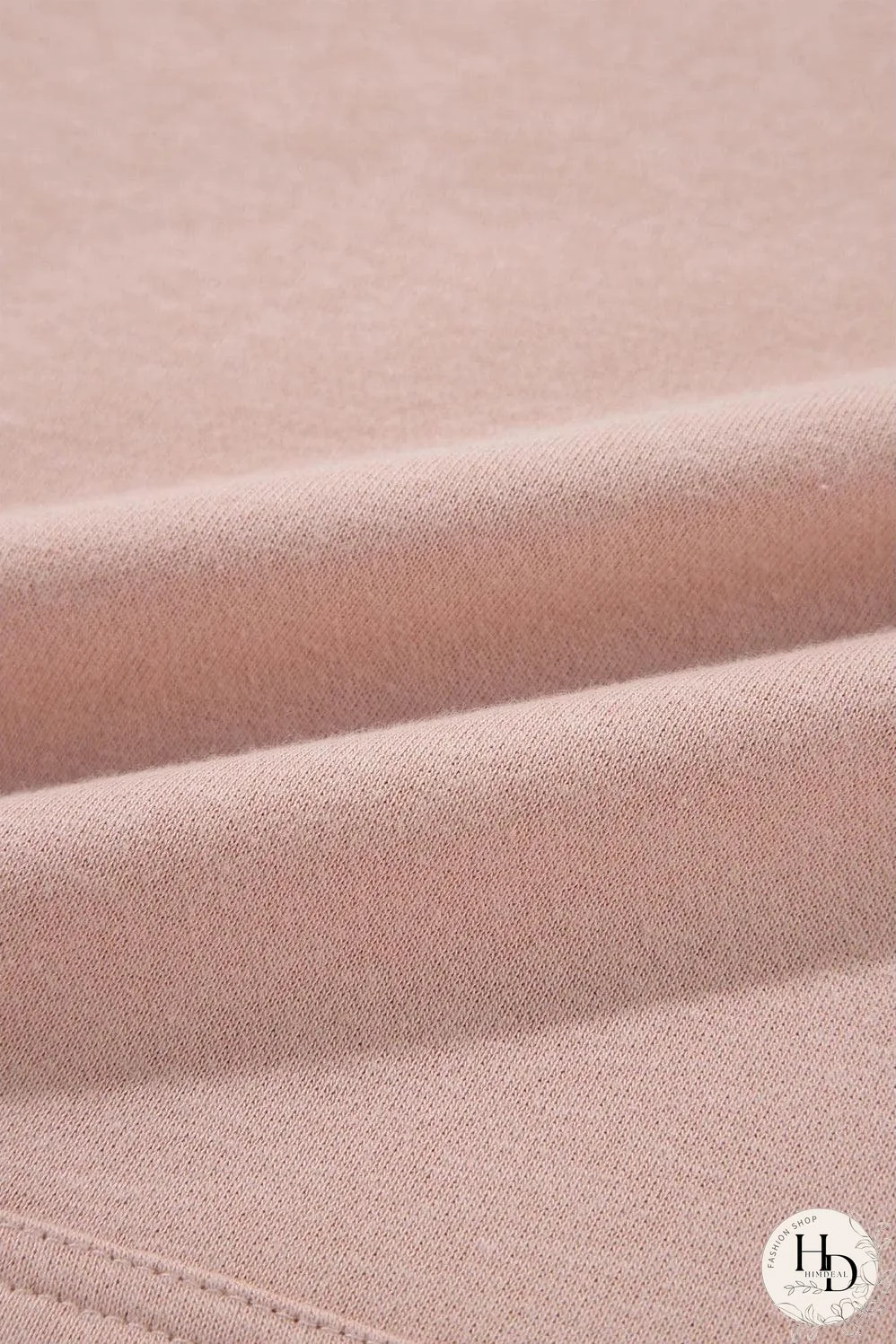 Fushia Solid Color Rivet Stud Raglan Sleeve Hoodie with Pocket