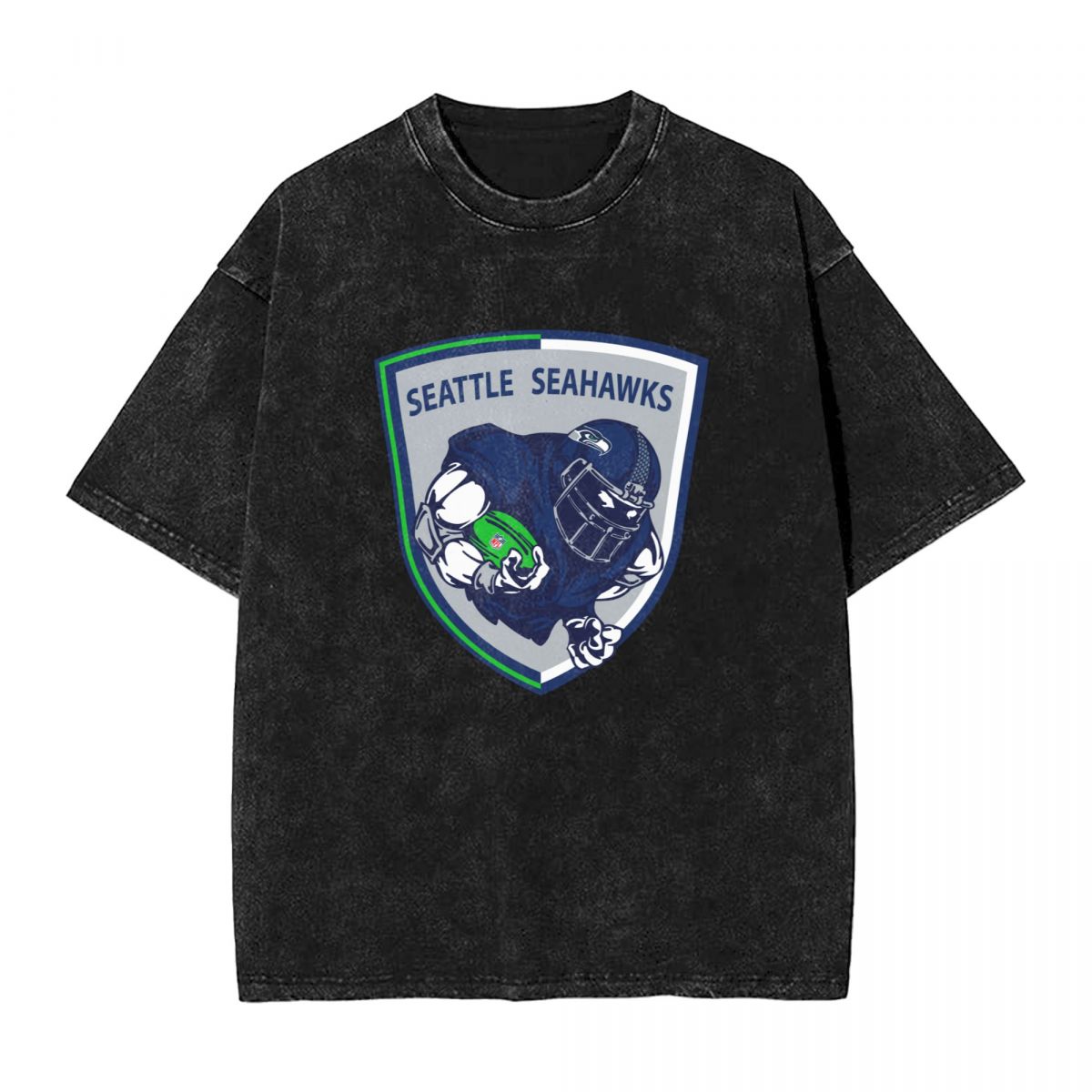 Seattle Seahawks Washed Oversized Vintage Men's T-Shirt