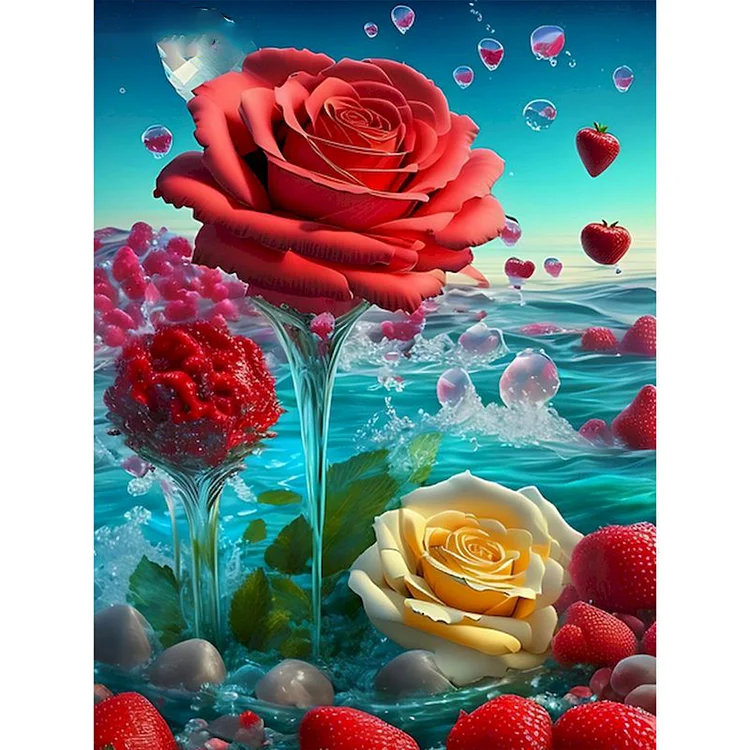 Flower Rose 40*50CM(Canvas) Full Round Drill Diamond Painting gbfke