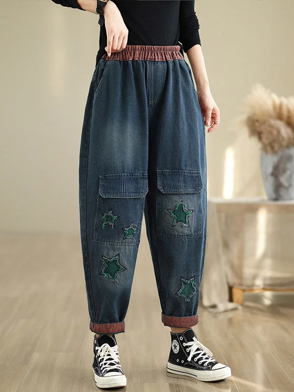 Women's Graphic Printed Pockets Jeans
