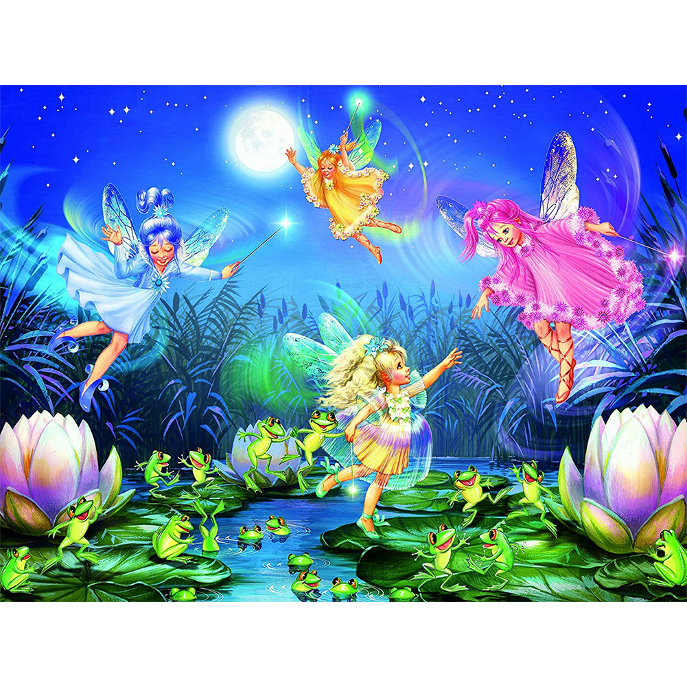 

50*40CM - Forest Fairy - Round Drill Diamond Painting, 501 Original