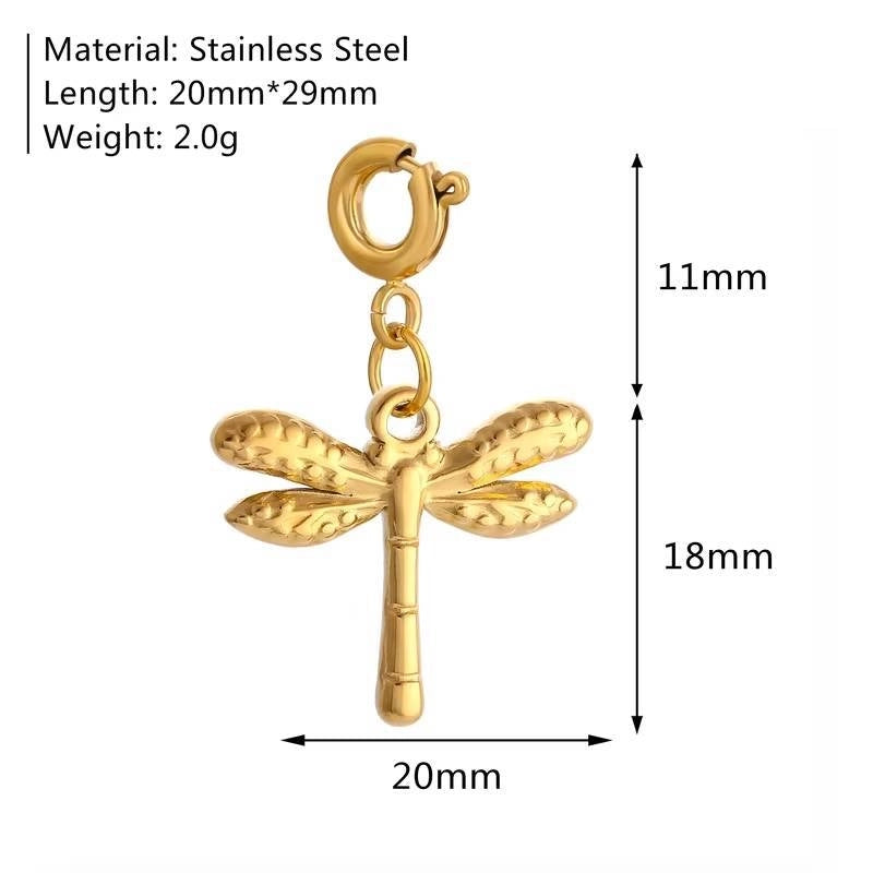 1 Piece 16 * 17mm 18*14mm 304 Stainless Steel Zircon Geometric Heart Shape Butterfly Polished Pendant Jewelry Accessories