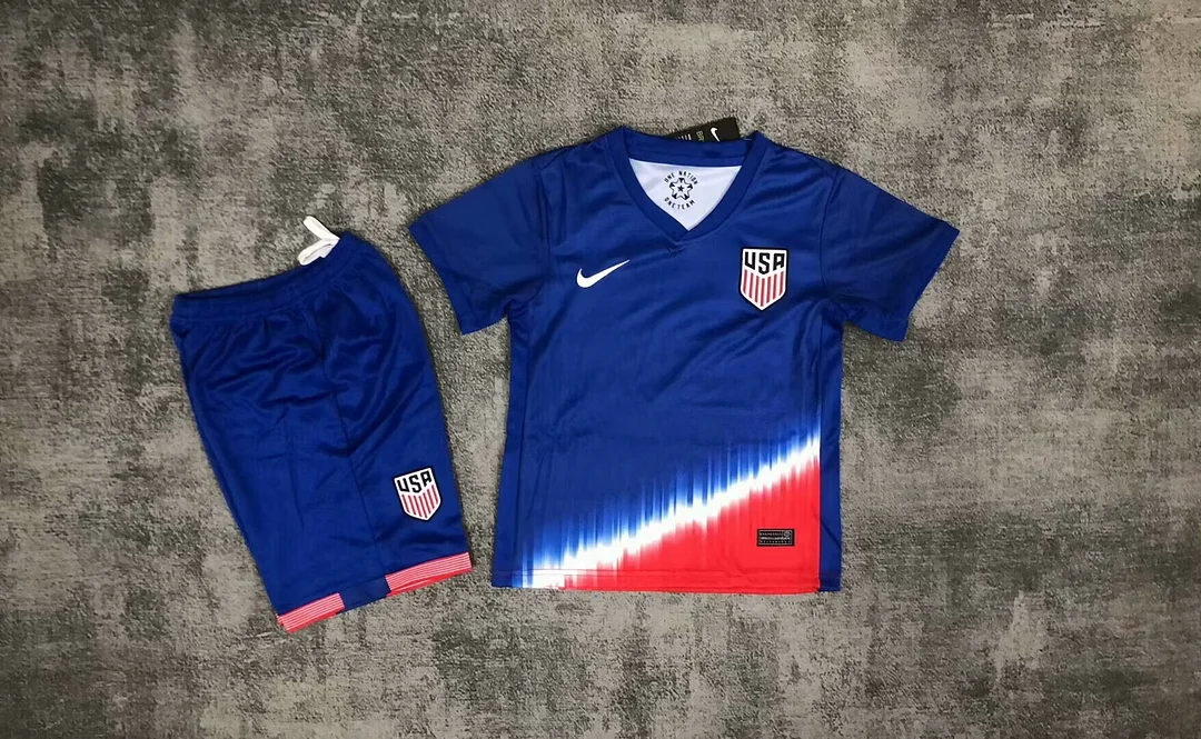 2024 America US United States Away Kids Kit Football Shirt Thai Quality