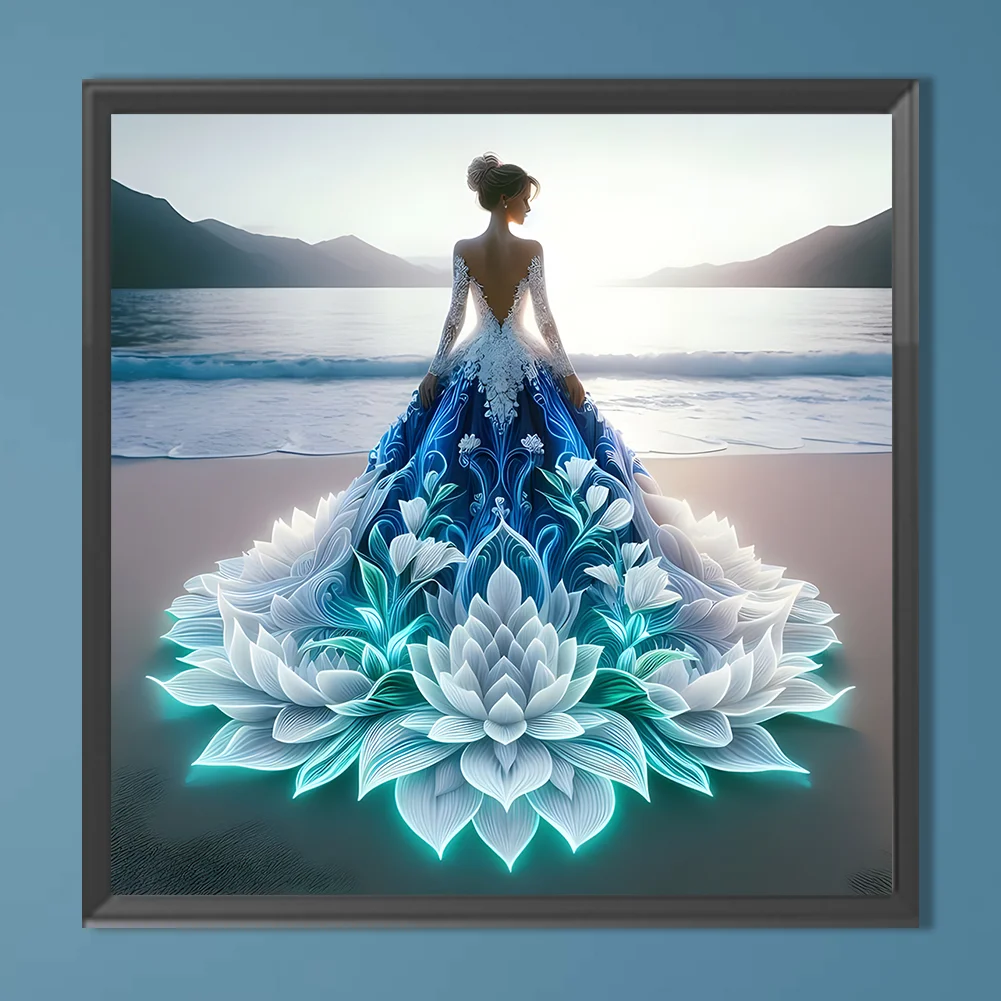 Diamond Painting - Full Round Drill - Gorgeous Skirt Beauty(Canvas|40*40cm)