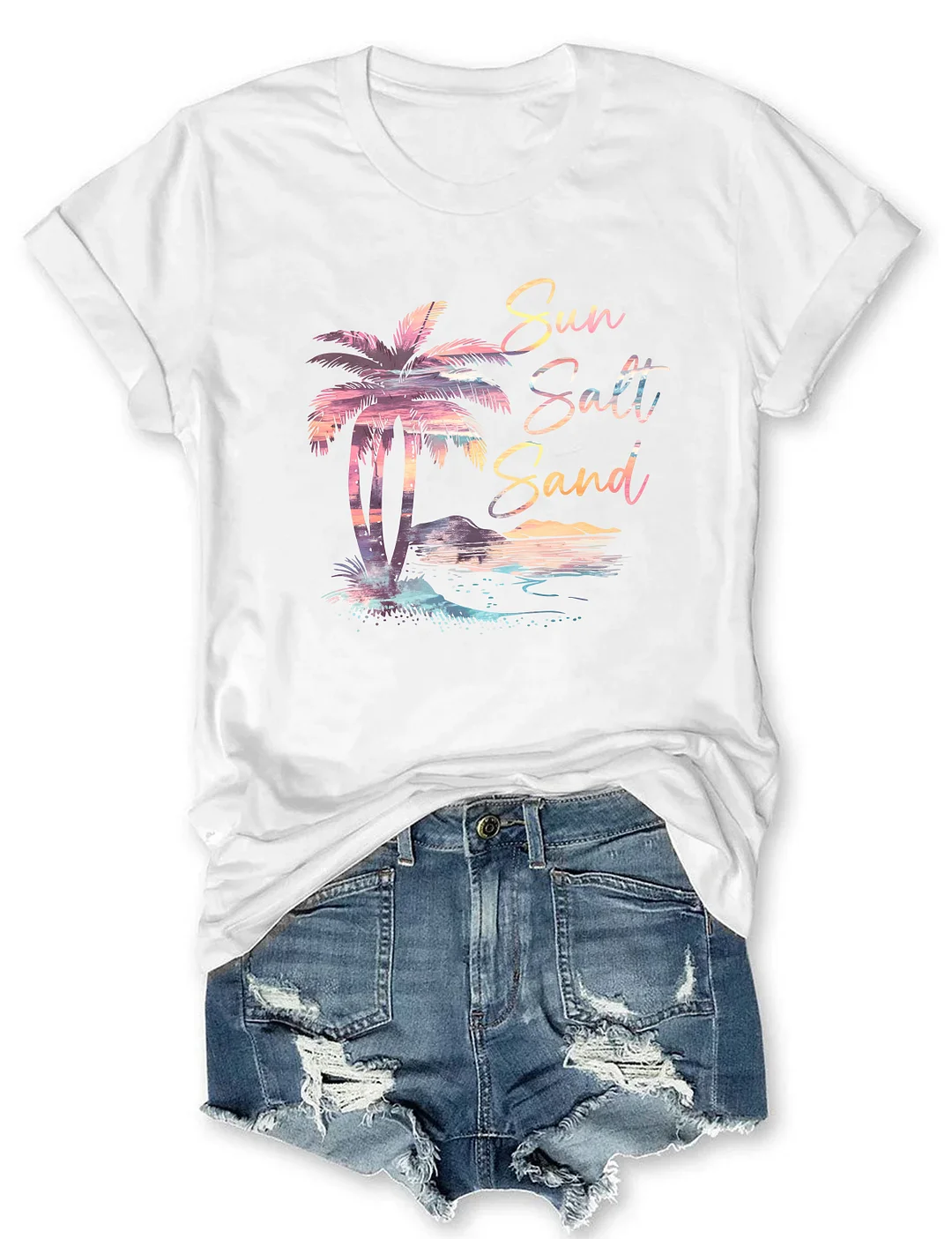 Retro Summer Sun Salt Sand T-shirt