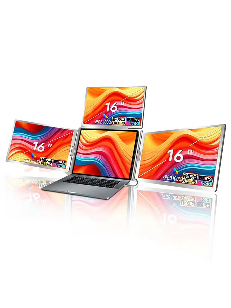 🎉Single-Cable 3-Screen Extender for 13.6"-17.3" Laptops | Win/Mac (M1/M2/M3) Compatible