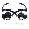 LED Magnifier Glasses Magnifying Headband Eyewear for Jewelers Watchmaker