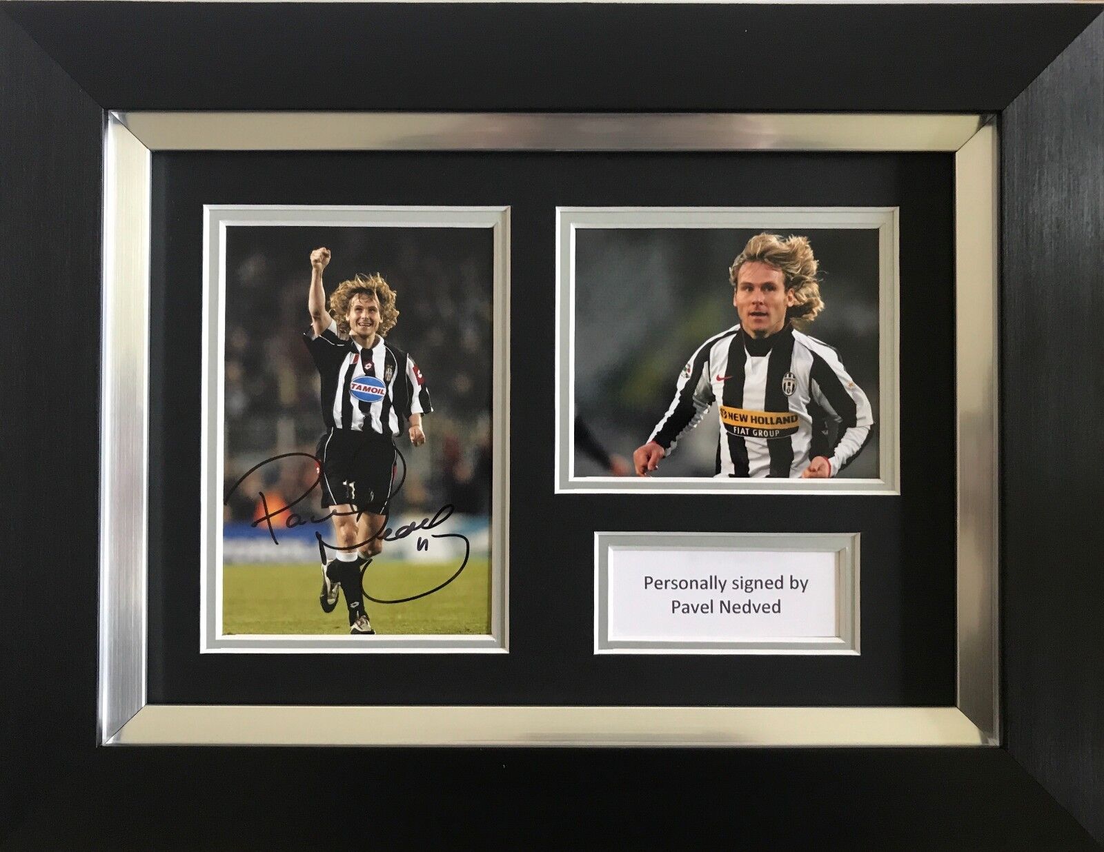 PAVEL NEDVED HAND SIGNED FRAMED Photo Poster painting DISPLAY JUVENTUS AUTOGRAPH.