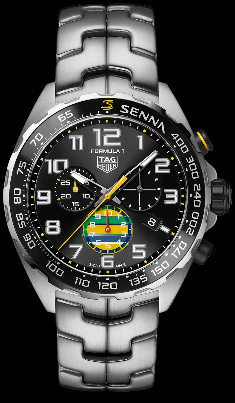 TAG Heuer Formula 1 Chronograph x Senna Quartz, 43 mm, Steel-CAZ101AX.BA0637【Free Shipping】