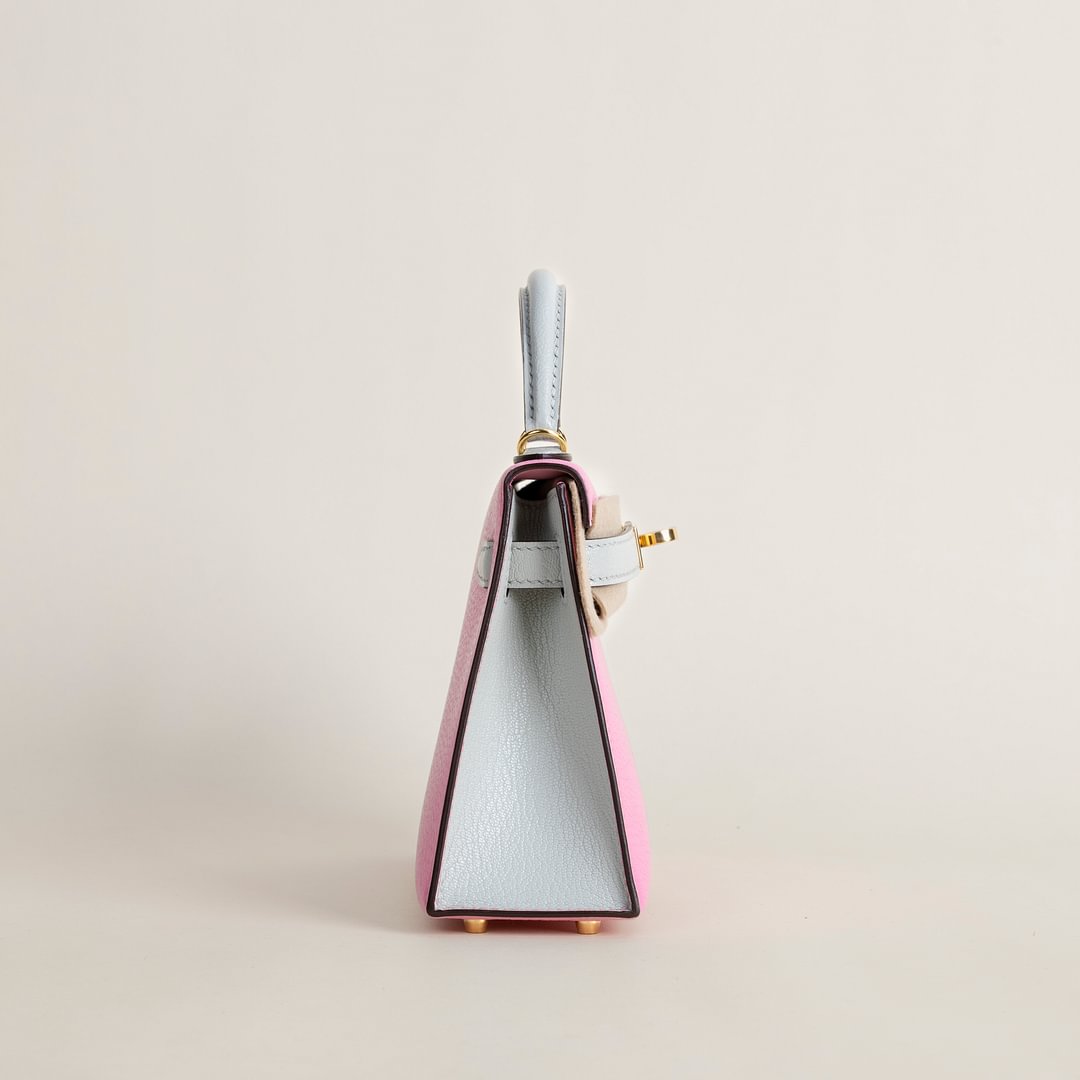 Mini Kelly II Chevre &nbsp;5P Pink&nbsp;/8L Beton GHW