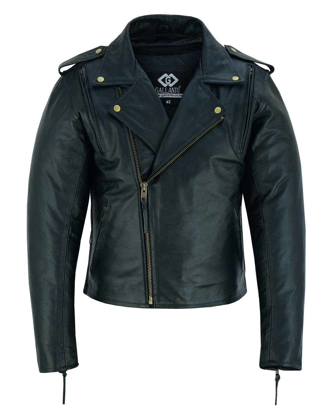 Men's Cool Rider Black Vented Premium Leather Motorcycle Jacket