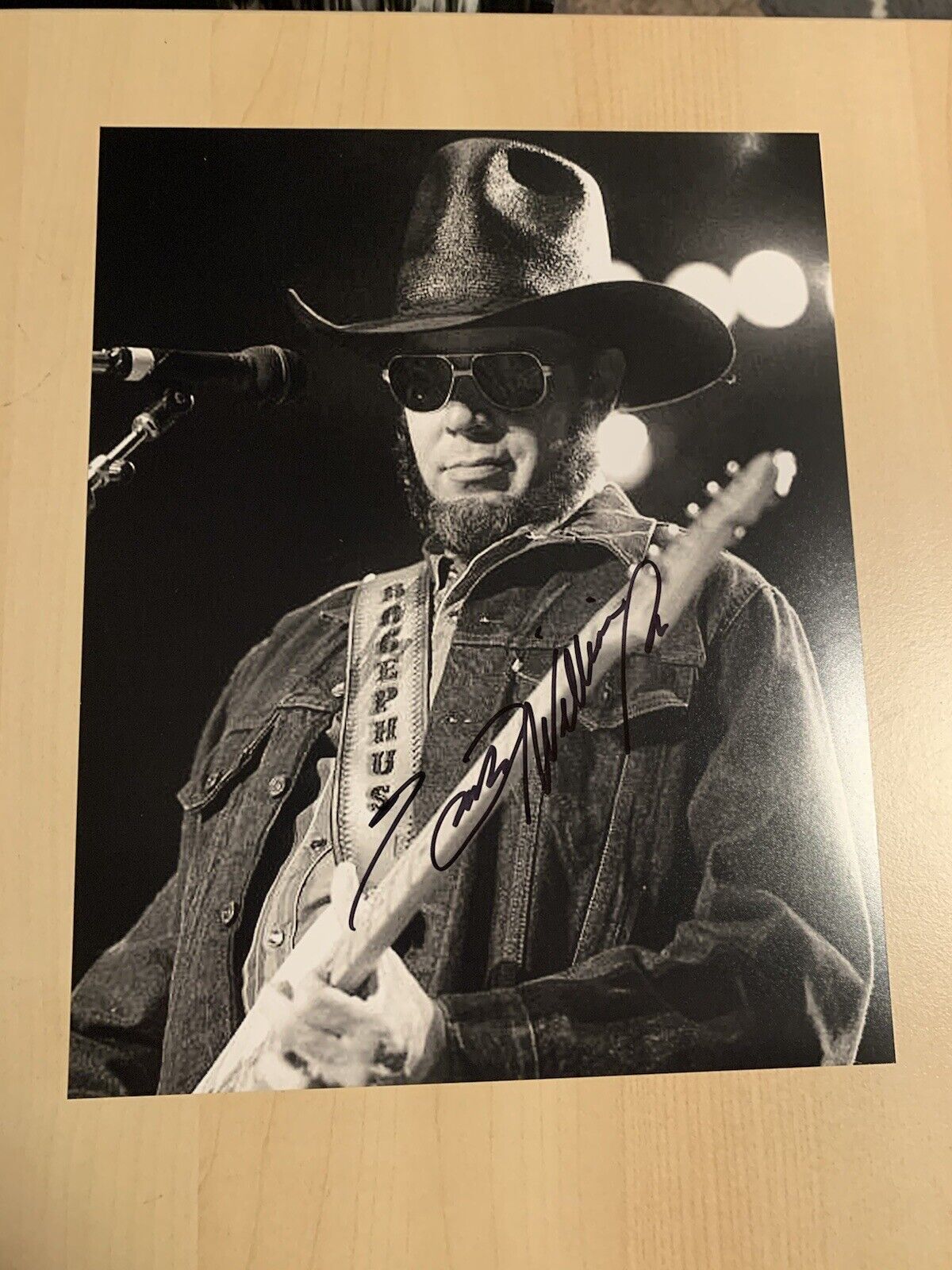 HANK WILLIAMS JR HAND SIGNED 8x10 Photo Poster painting AUTOGRAPHED COUNTRY LEGEND VERY RARE COA