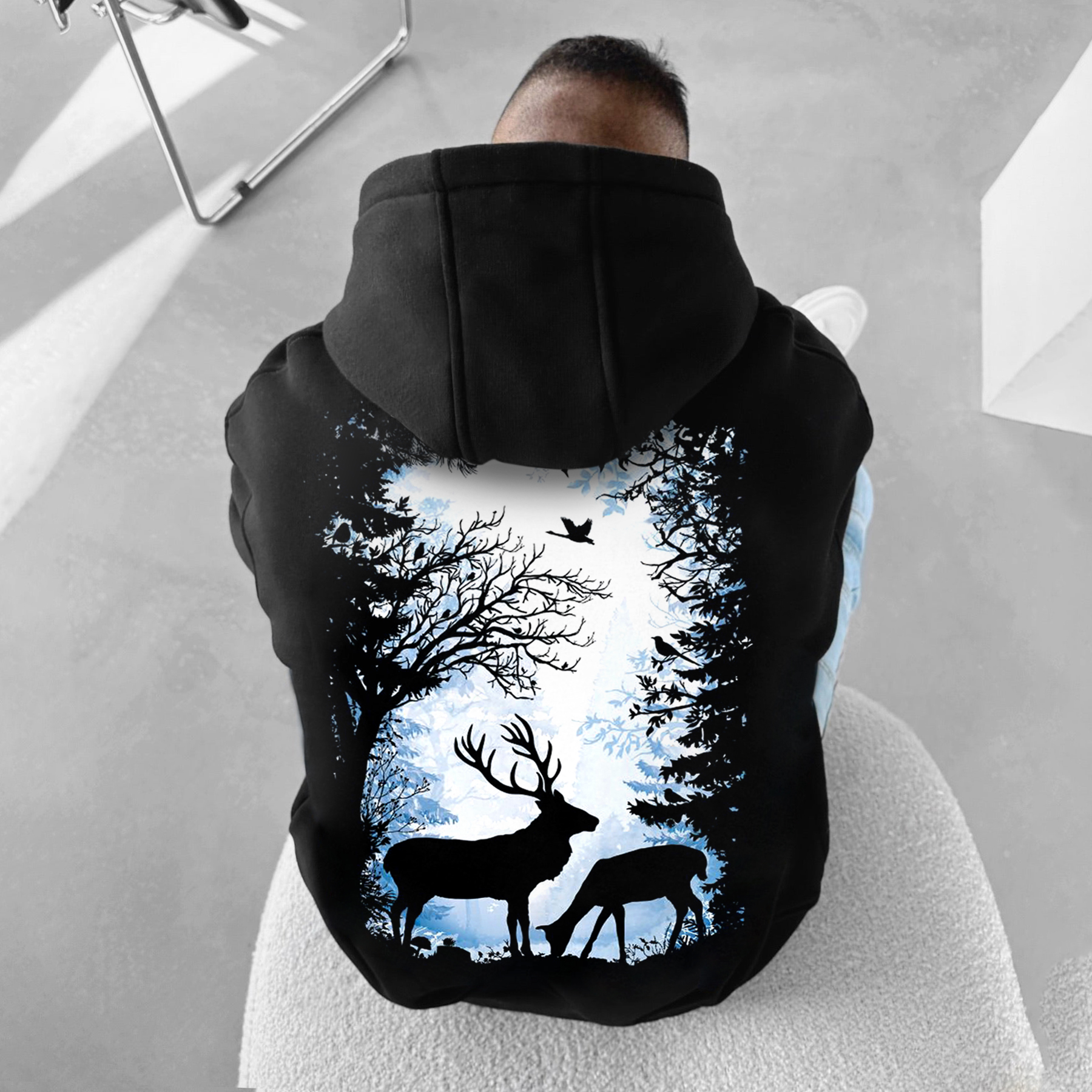 【COSYHARU】Deer boxy hoodie 