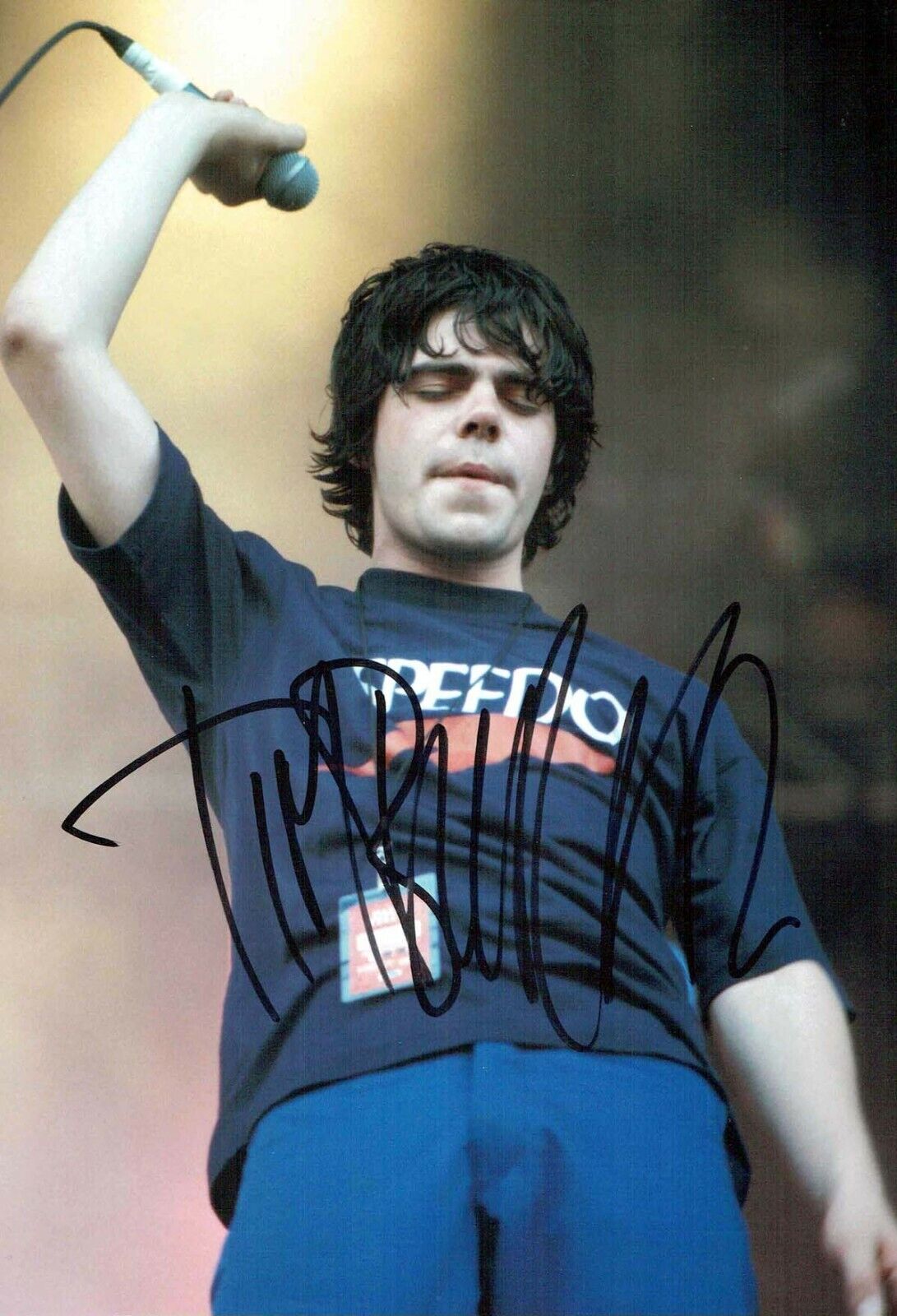 Tim BURGESS The CHARLATANS Lead Singer Signed 12x8 Photo Poster painting A AFTAL Autograph COA