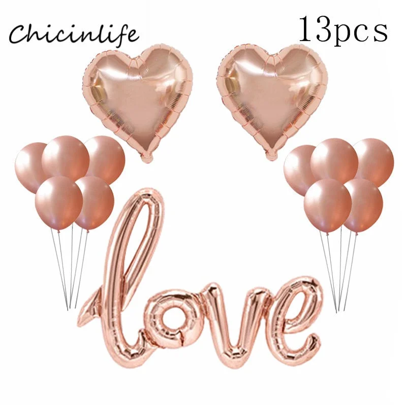 Chicinlife Rose gold Bride To Be Latex Balloons heart star balloon Bachelorette wedding party decoration