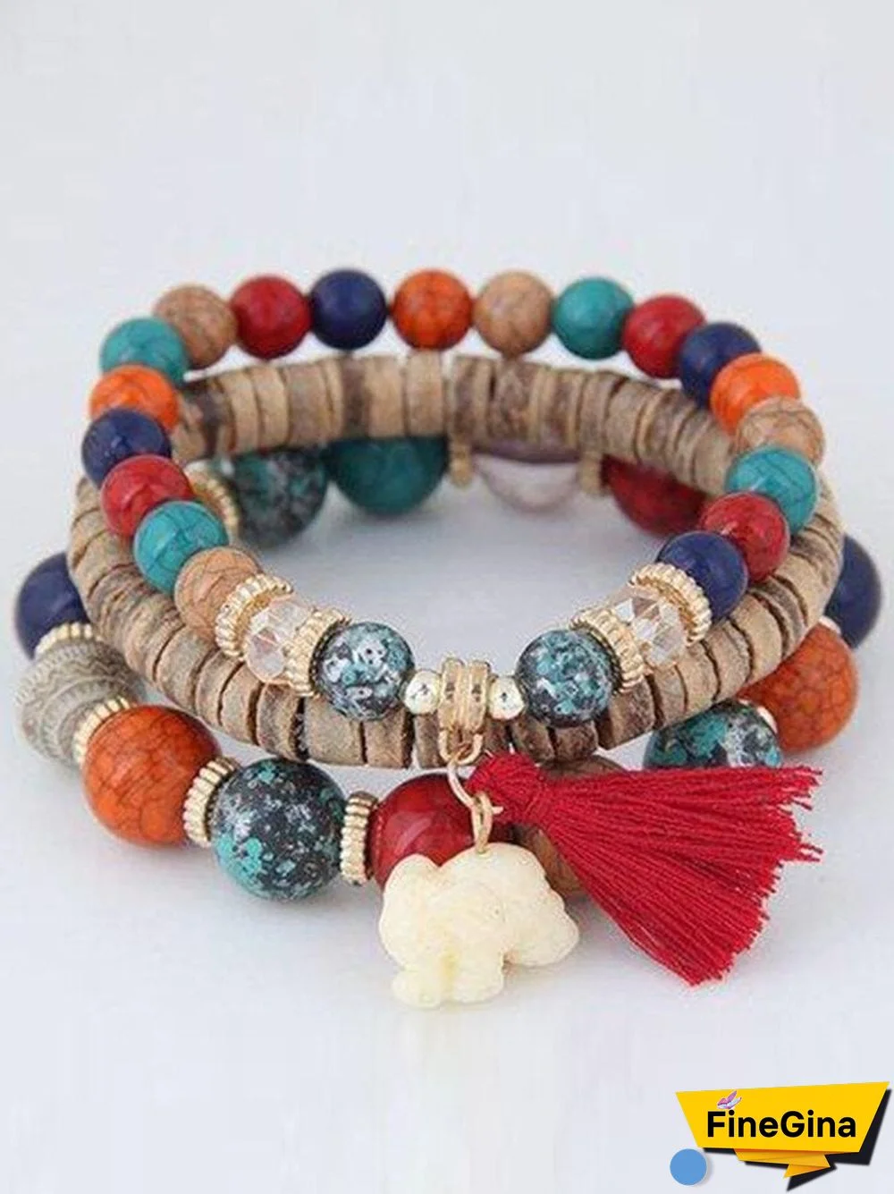 Vintage Tassel Ball No Stone Beaded Bracelets